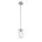 Z-Lite Delaney 1 Light Mini Pendant, Brushed Nickel & Clear 471MP-BN - alternate 3